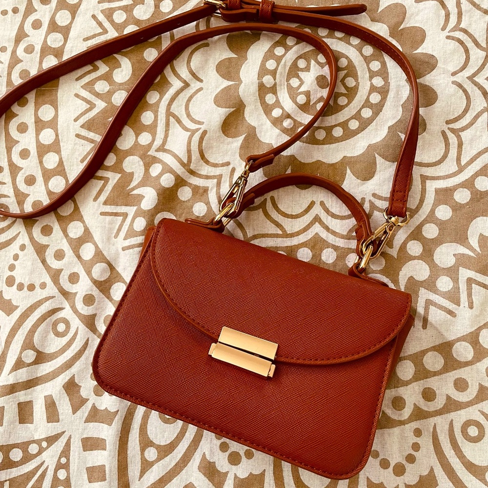 Forever 21 Handbag Shoulder Bag Mini Purse with Gold Colored Details